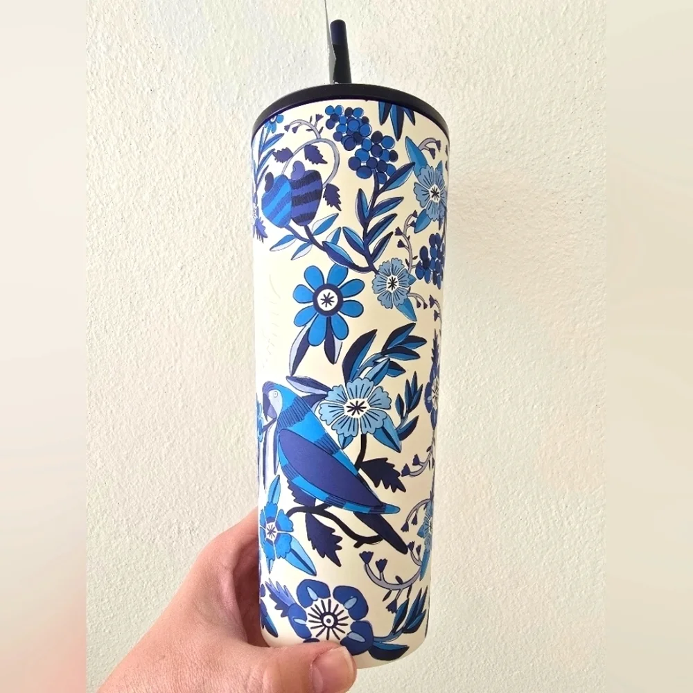 NWT Starbucks X Farm Rio Collab Lenco Azulejo Stainless Steel Tumbler
